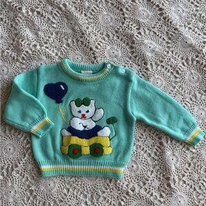 Vintage Kitty Heart Sweater